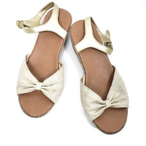 Ugg Tan Gold Sparkle Wedges